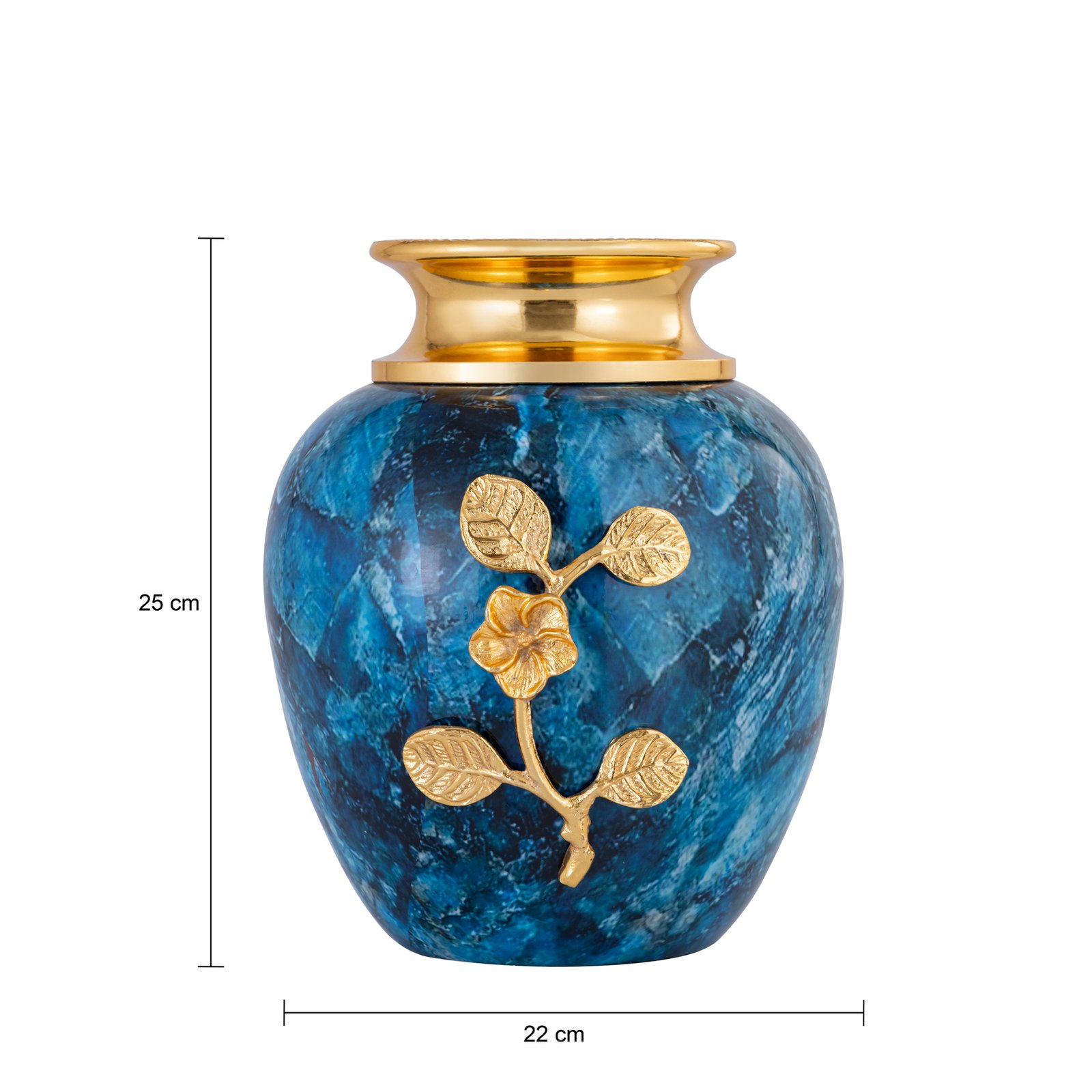 Decowill Blue Circle Flower Pot with Table Combo | Table Decor photo 2
