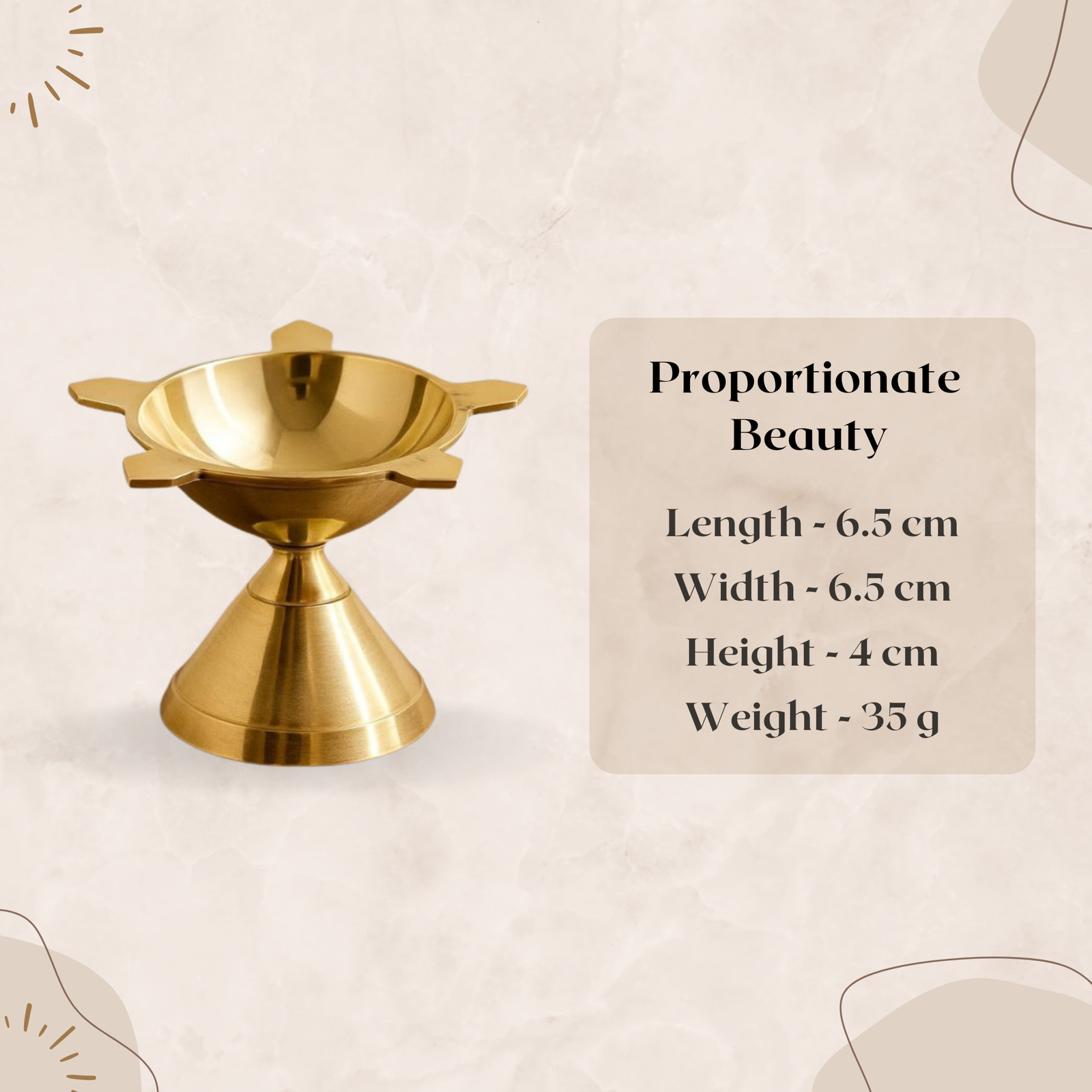 Decowill Pure Brass Panchmukhi Diya | Diya for Pooja | Pack of 2 photo 4