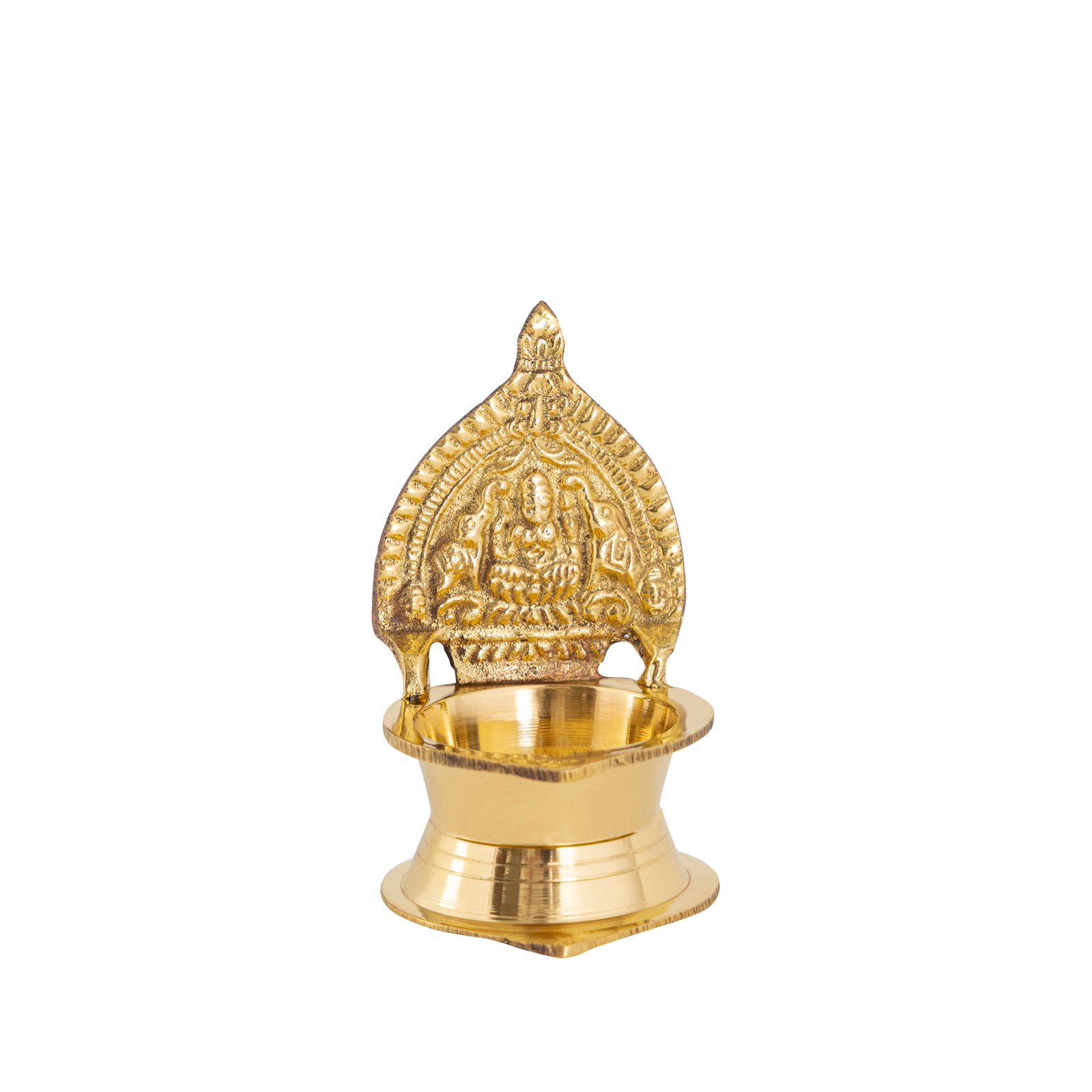 Decowill Pure Brass Kamakshi Devi Diya | Pack of 2 | Deepak for Pooja photo 2