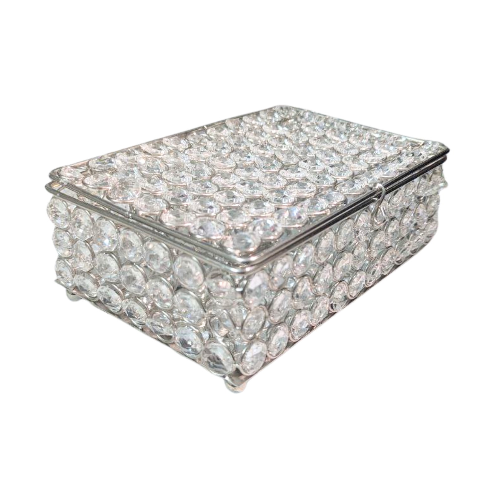 Decowill Crystal Diamond Jewellery Box | Luxury Storage Box with Mirror Base photo 8