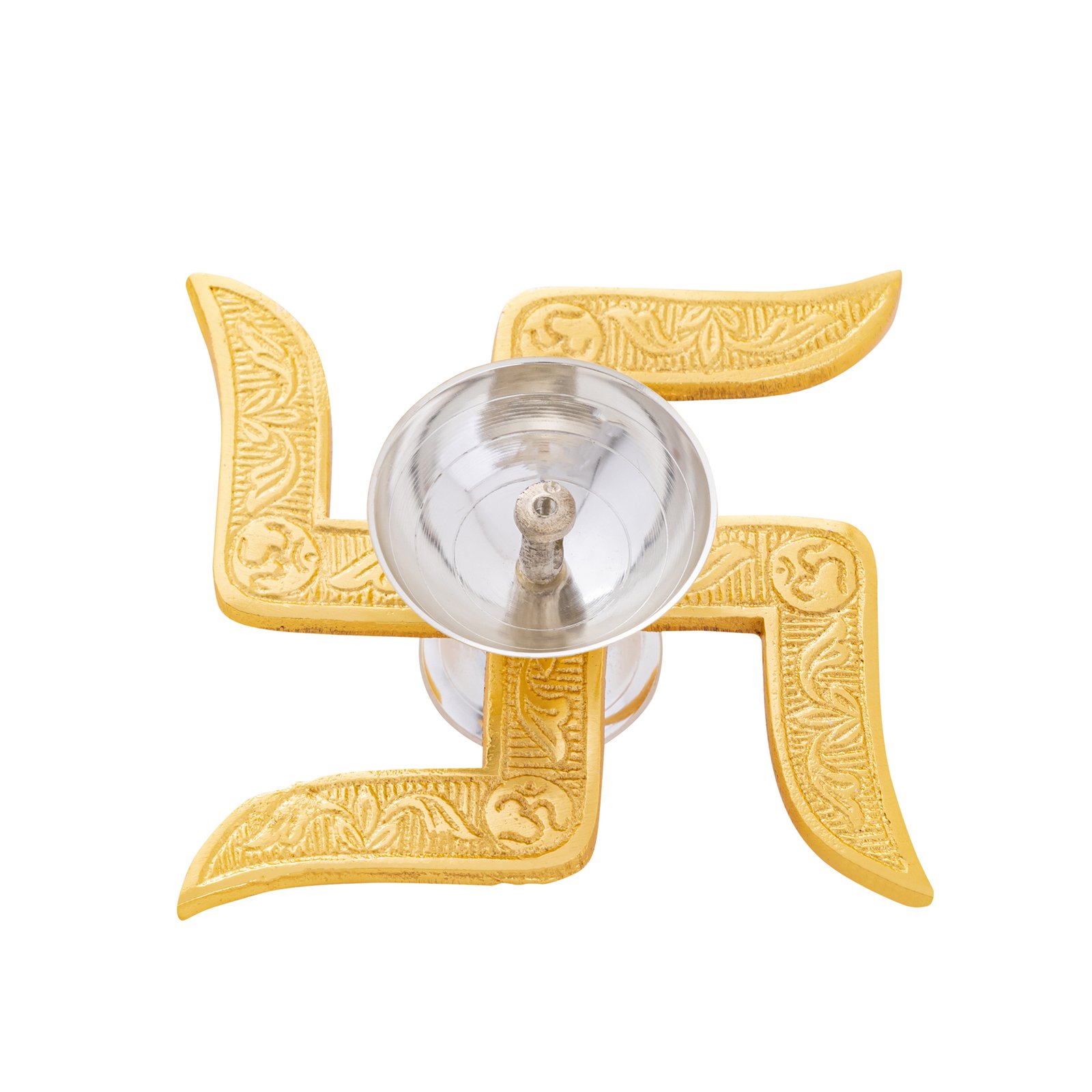 Decowill Brass Swastik Diya for Pooja | Diwali Decoration | Festivals Season photo 5