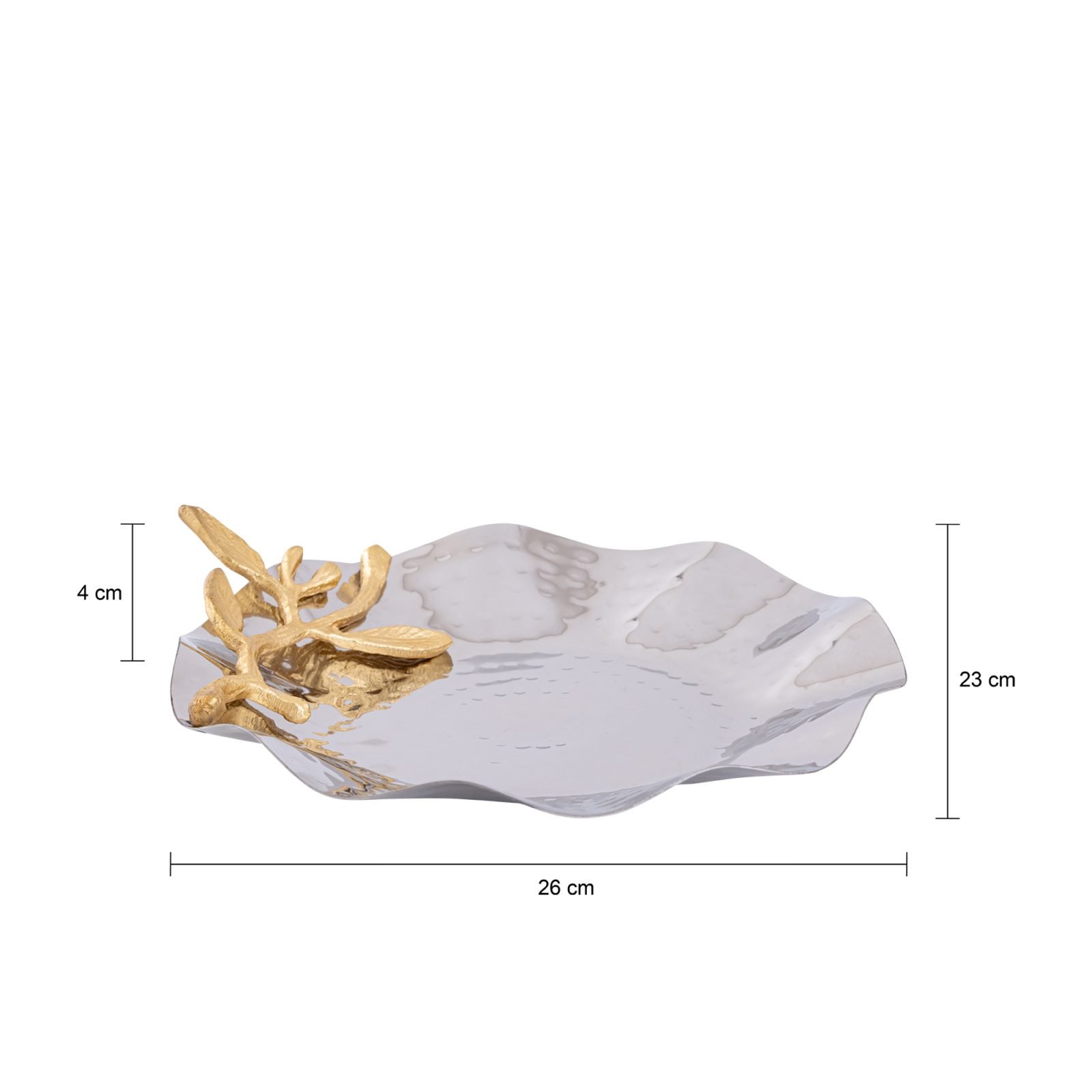 Decowill Decorative Steel Plate Brass Leaf Design for Festive Decoration photo 2