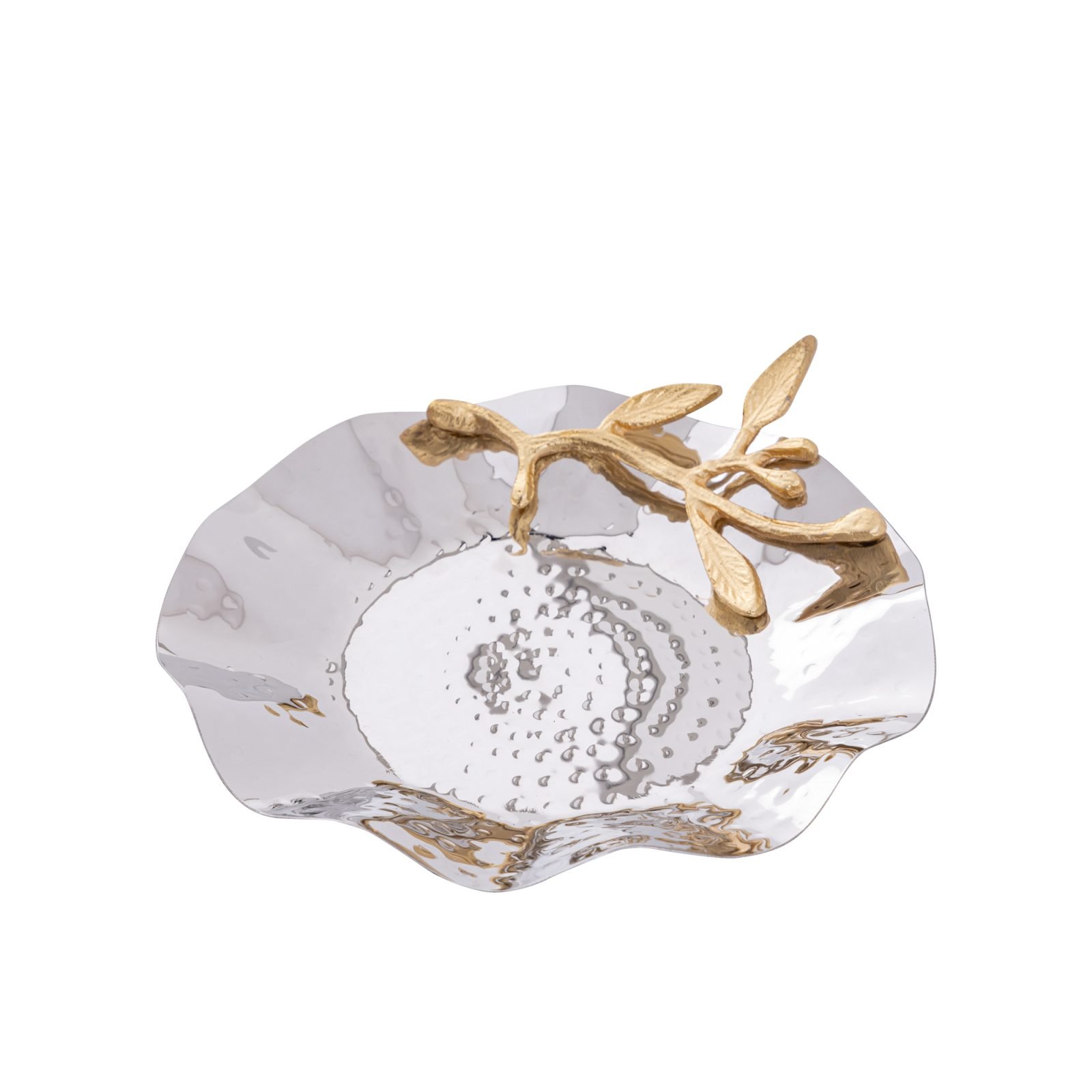 Decowill Decorative Steel Plate Brass Leaf Design for Festive Decoration photo 4