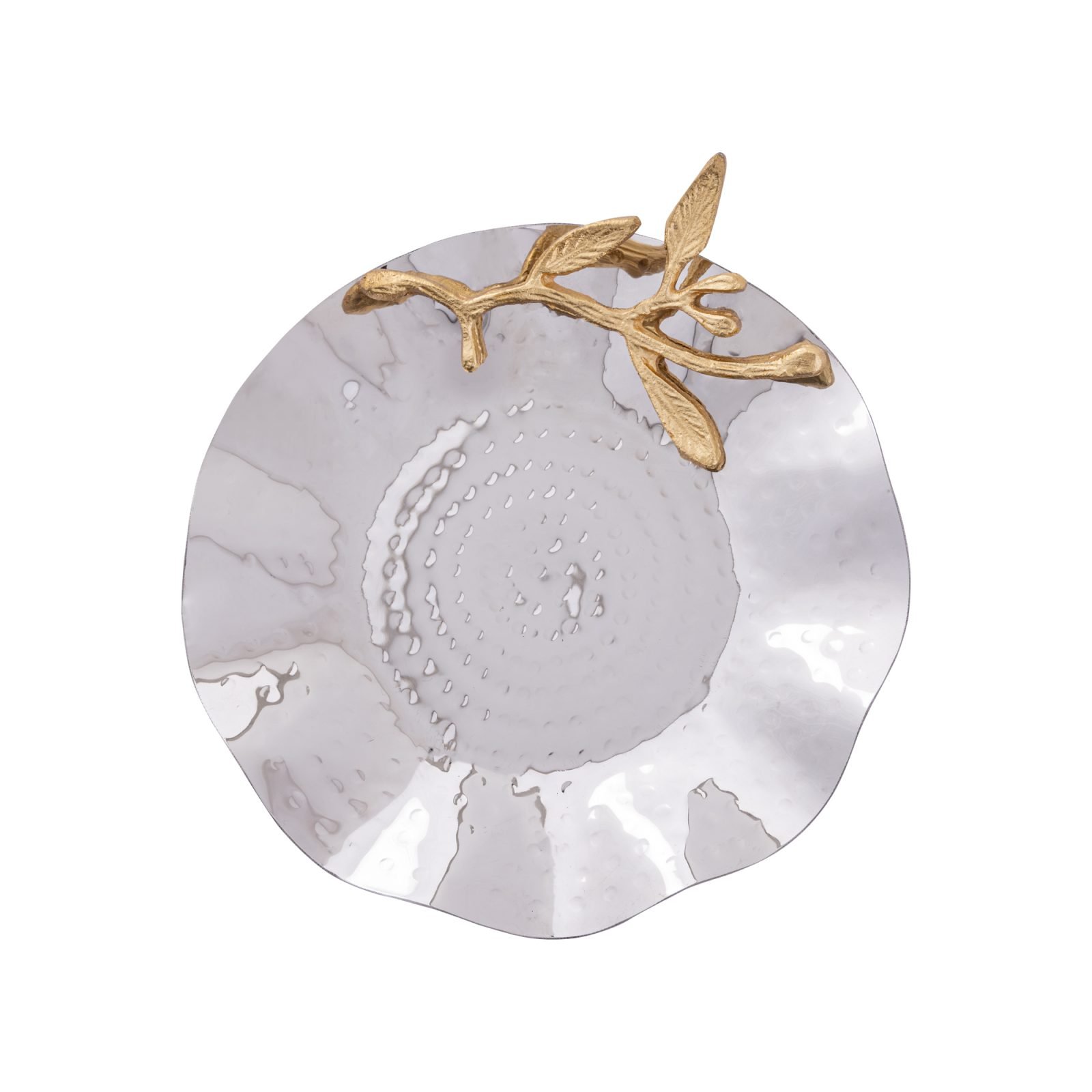Decowill Decorative Steel Plate Brass Leaf Design for Festive Decoration photo 5