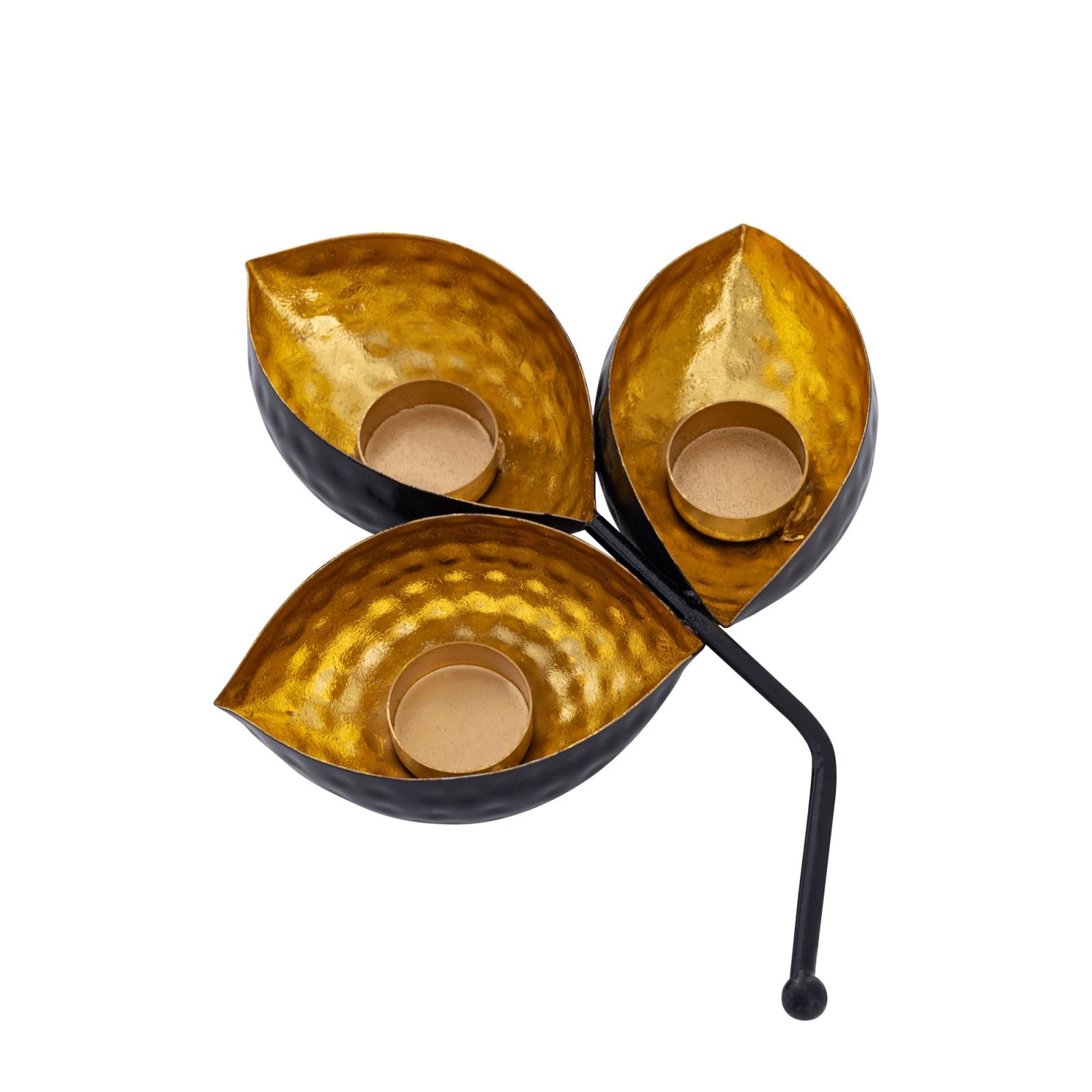 Decowill Iron Candle Holder Leaf Eye Shaped | Tealight Candle Holder for Decoration photo 4