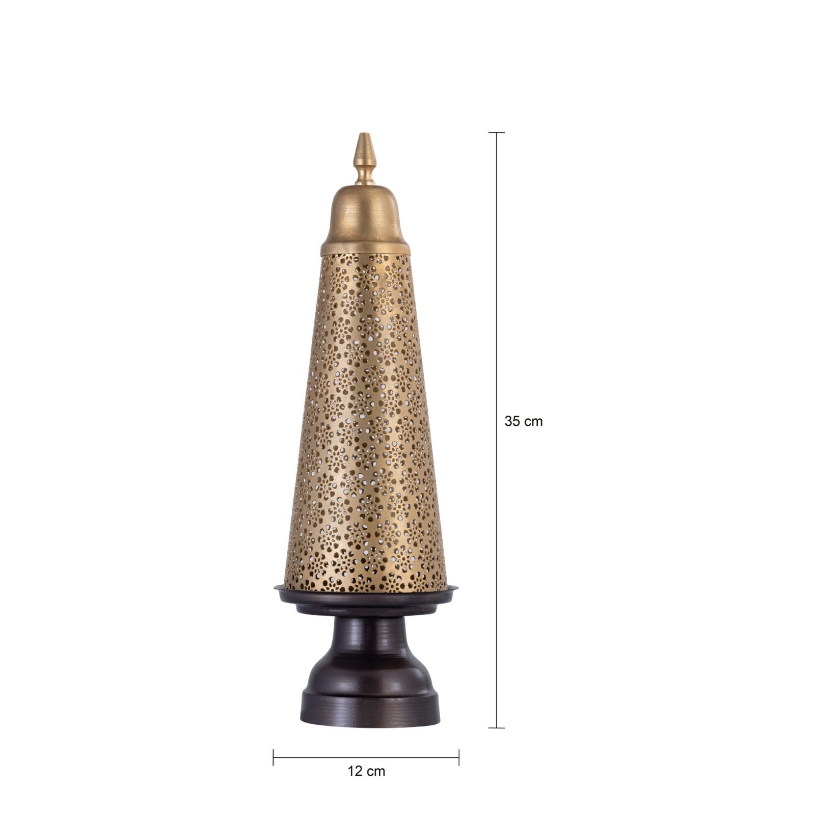Decowill Iron Candle Holder with Jaali | Iron Dhoop Holder | Tealight Candle Holder photo 2