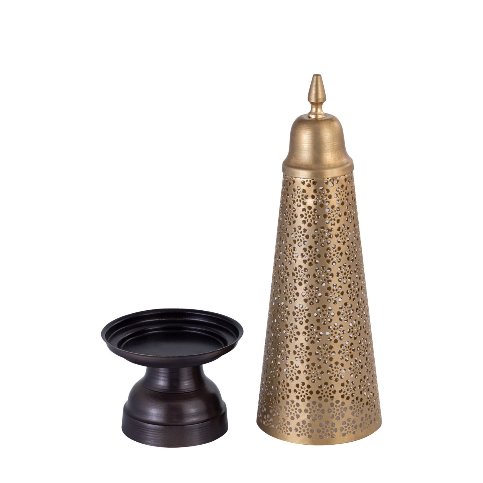 Decowill Iron Candle Holder with Jaali | Iron Dhoop Holder | Tealight Candle Holder photo 5
